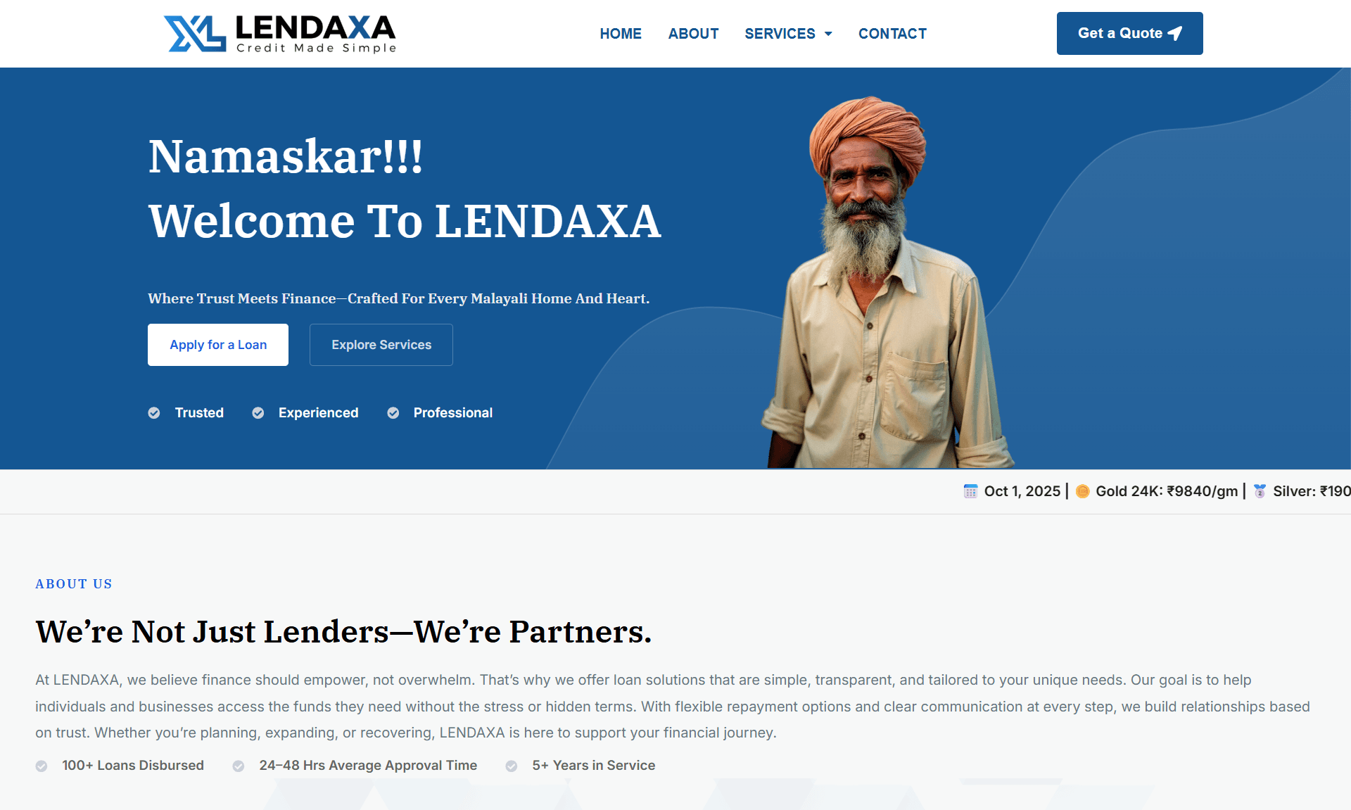 Lendaxa Corporate — Web Development